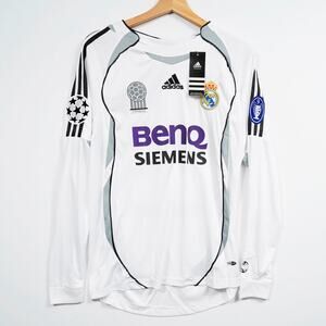 David Beckham Real Madrid 2006-07 UCL Long Sleeve Jersey NWT S
